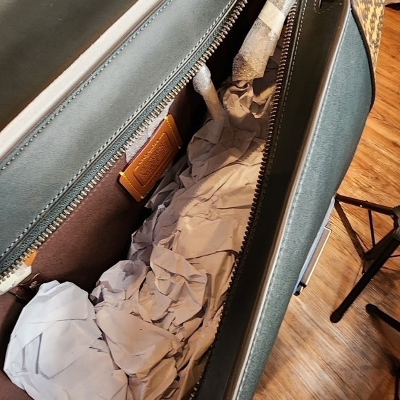 NWT Coach Courier Carryall With Snakeskin Detail - Picture 3 of 13